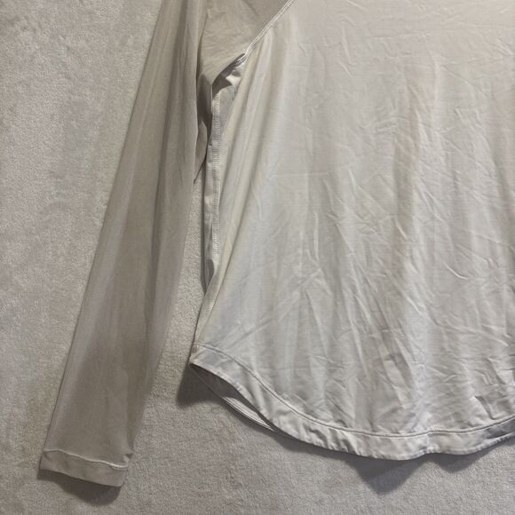 Lululemon Smooth Stride Top Mesh Long Sleeves Running Stretch White Women's 4 - Picture 3 of 13